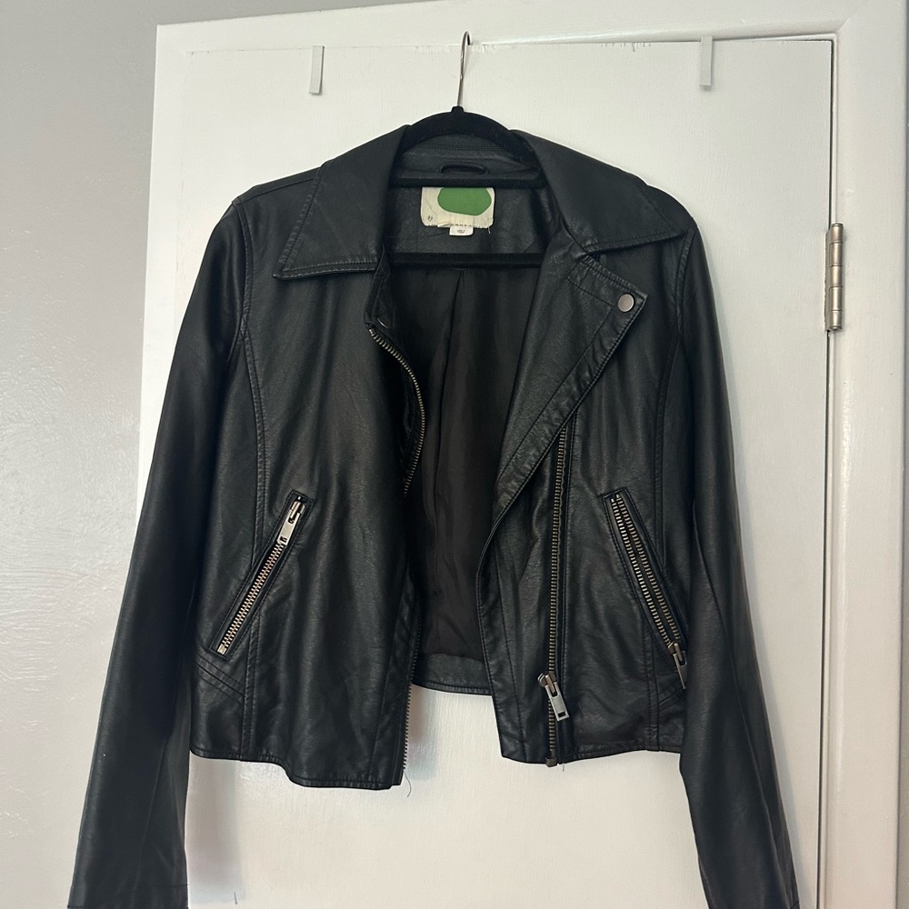 Anthropologie Black Leather Jacket - Picture 2 of 3